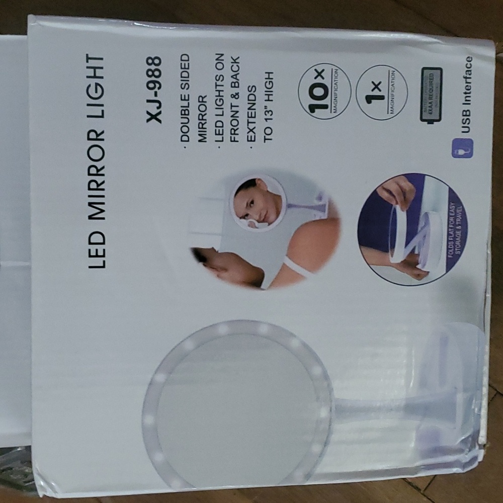 New in box LED Makeup mirror.